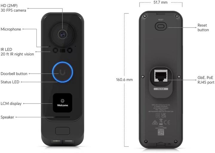 Ubiquiti UVC-G4 Doorbell Pro PoE Kit_1747527219