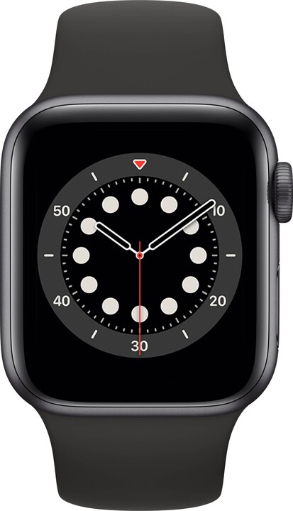 Apple Watch Series 6, 40mm, Space Gray, Black Sport Band_745233301