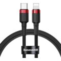 BASEUS kabel Cafule Series, USB-C - Lightning, M/M, nabíjecí, datový, PD, 18W, 1m, červená/černá_492477911