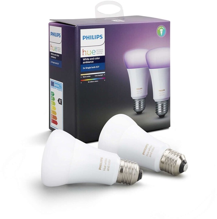 Philips Hue 2 žárovky White and Color Ambiance + Hue Bridge_564067867