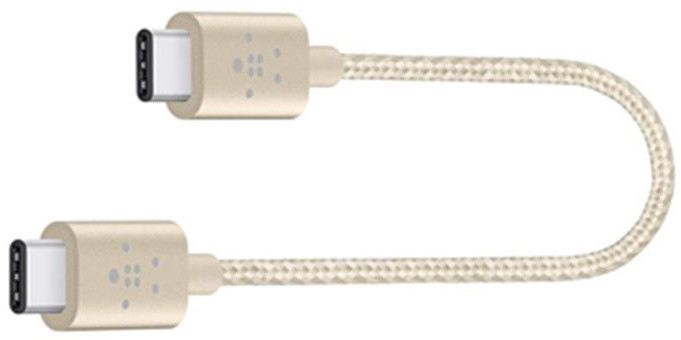 Belkin MIXIT kabel USB-C to USB-C, 20cm, zlatý_1610984071