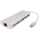 PremiumCord Převodník USB3.1 na HDMI + RJ45 + 2xUSB3.0 +SD card + PD charge