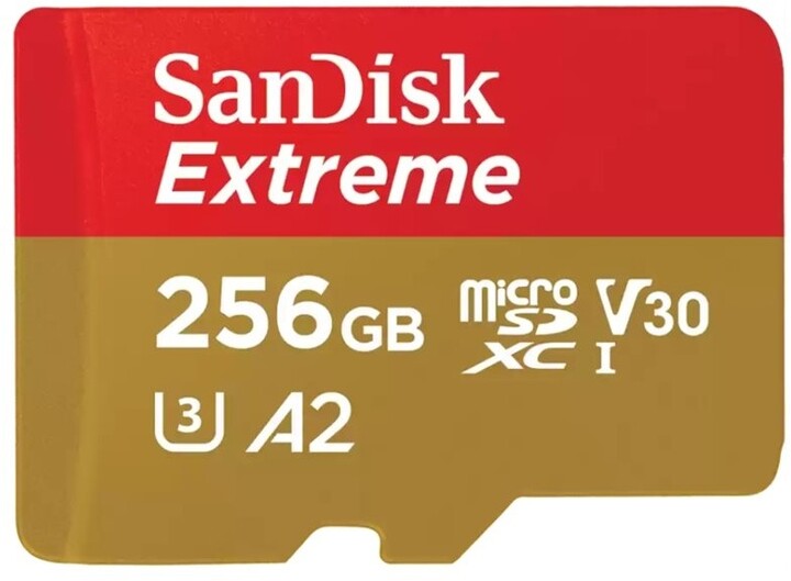 SanDisk Micro (SDXC) SanDisk Extreme 256GB 190MB/s UHS-I U3 + SD adaptér_2112774772
