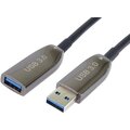 PremiumCord prodlužovací optický kabel USB-A 3.0, 50m, černá_1907393211