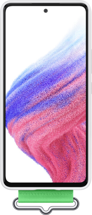 Samsung silikonový zadní kryt s poutkem pro Galaxy A53 5G, bílá_1668276265