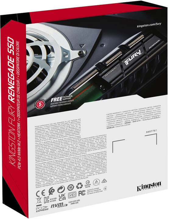 Kingston SSD FURY Renegade, M.2 - 4000GB + heatsink_121786149