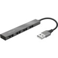 Trust mini USB hub Halyx, 4xUSB 2.0, hliník_1001180466