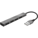 Trust mini USB hub Halyx, 4xUSB 2.0, hliník