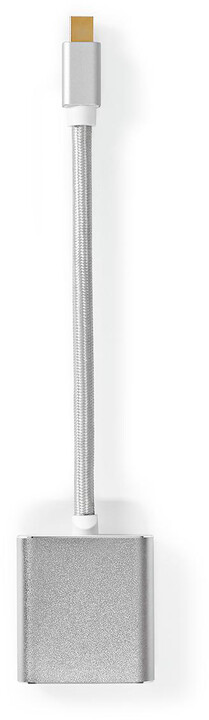 Nedis adaptér mini DisplayPort - DVI-D, 20cm, stříbrná