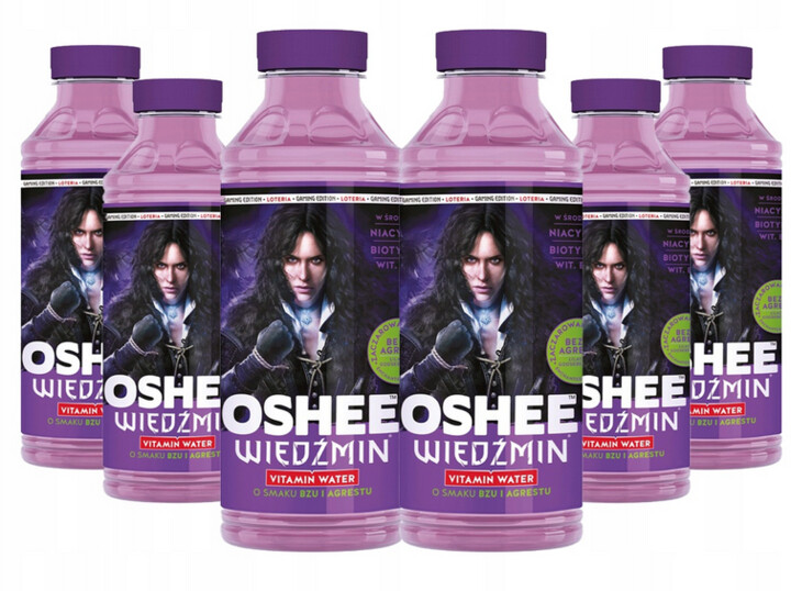 Oshee Witcher vitamínová voda, angrešt/šeřík, 6x555ml