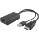 PremiumCord adaptér HDMI-DisplayPort Male/Female s napájením z USB