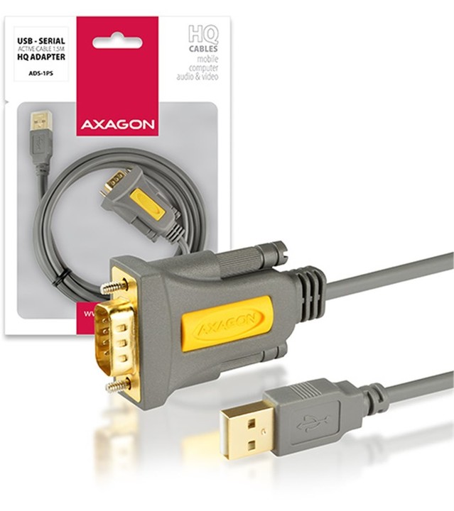 AXAGON USB2.0 - sériový RS-232 screw adapter 1,5m_1711412757