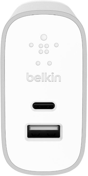 Belkin USB-C + USB-A 230V nabíječka 5V/3A,15W, bílá_1570831842