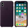 Apple kožený kryt na iPhone X, lilkově fialová