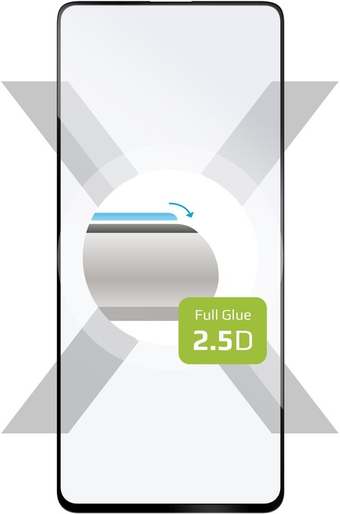 FIXED ochranné tvrzené sklo pro Samsung Galaxy A72, Full-Cover, černá