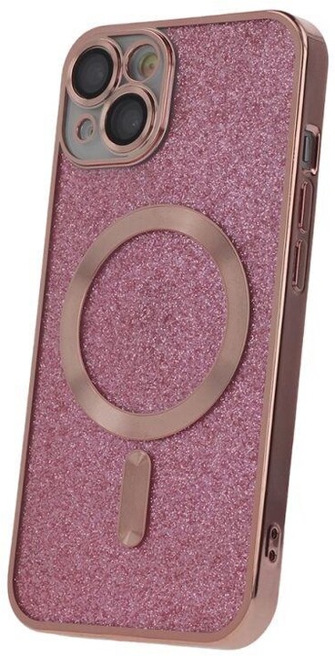 C.P.A. silikonové TPU pouzdro Mag Glitter Chrome pro iPhone 14 Pro Max, růžová_1966566000
