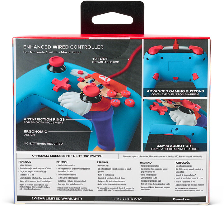 PowerA Enhanced Wired Controller, Mario Punch (SWITCH)_955334187