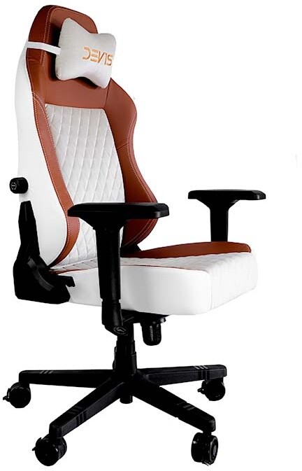 DEV1S Luxury Crema, herní židle, bílá/hnědá_127958930