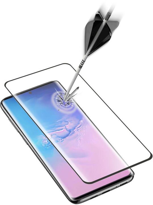 Cellularline Glass ochranné zaoblené tvrzené sklo pro Samsung Galaxy S20 Ultra, černá_1515973102