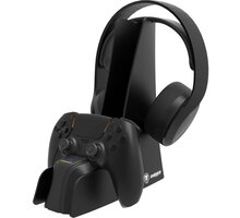 Snakebyte Dual Charge 5 &amp; Headset Stand, PS5, černá_1859072524