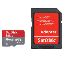 SanDisk Micro SDXC Ultra 64GB Class 10 + adaptér_1223404179