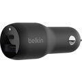 Belkin duální nabíječka do auta, PD PPS, USB-A 12W, USB-C 25W, černá_1946565232