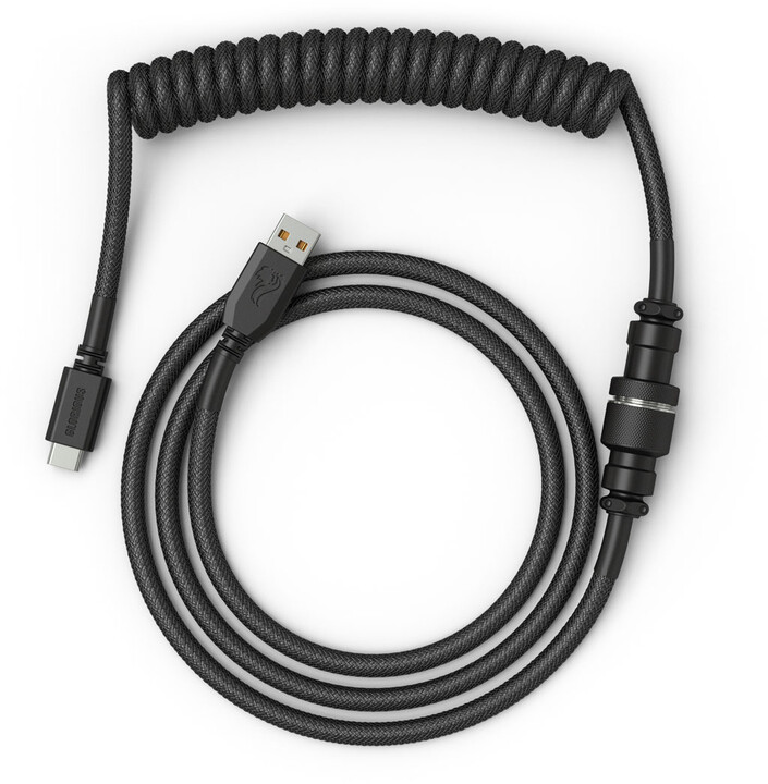 Glorious Coiled Cable, USB-C/USB-A, 1,37m, Phantom Black_616745347