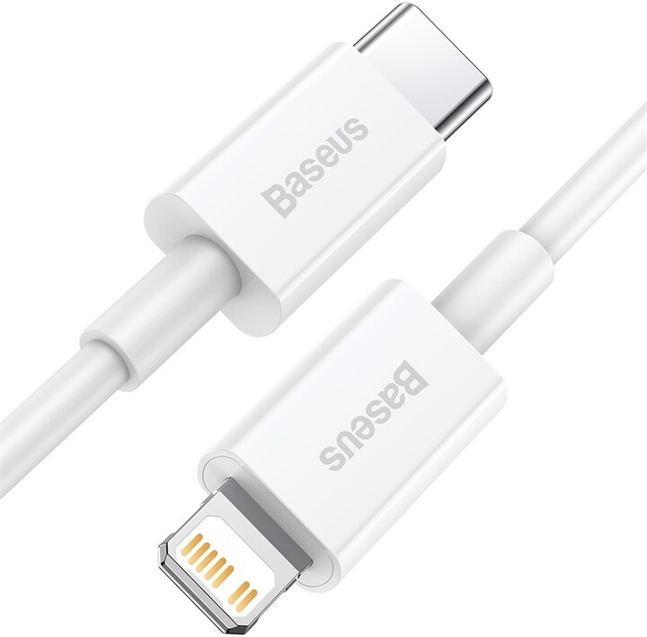 BASEUS kabel Superior Series USB-C - Lightning, rychlonabíjecí, 20W, 2m, bílá_1537299098
