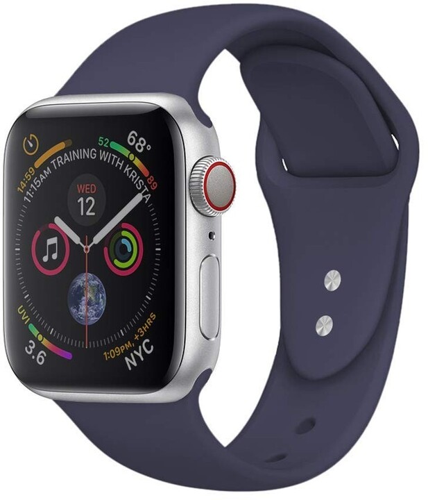 MAX silikonový řemínek pro Apple Watch 4/5, 44mm, modrá_1009136631