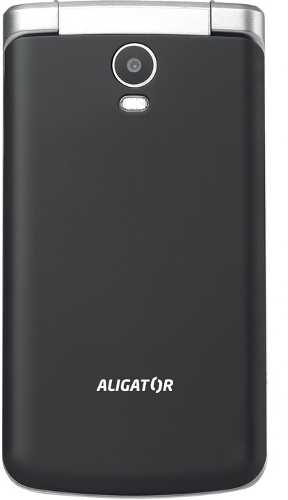 Aligator V710 Senior, Black - Silver + nabíjecí stojánek