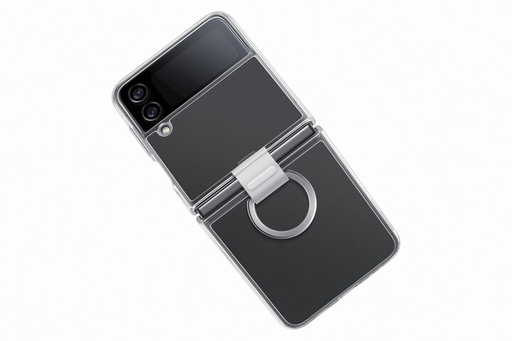 Samsung silikonový zadní kryt s držákem pro Galaxy Z Flip4, transparentní_1842206119