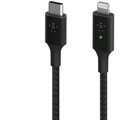 Belkin kabel USB-C - Lightning, M/M, MFi, Smart LED, opletený, 1.2m, černá_645575081