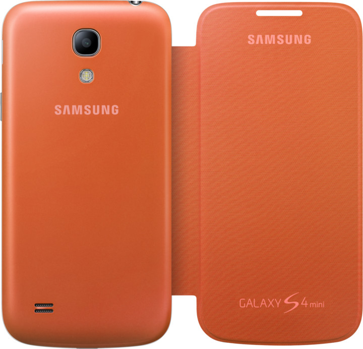 Samsung flipové pouzdro EF-FI919BO pro Galaxy S4 mini, oranžová_61244321