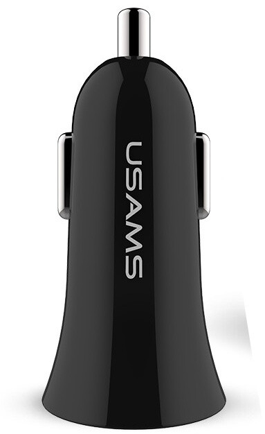 USAMS CC013 USB autodobíječ 2v1 kabel (EU Blister), černá_17650657