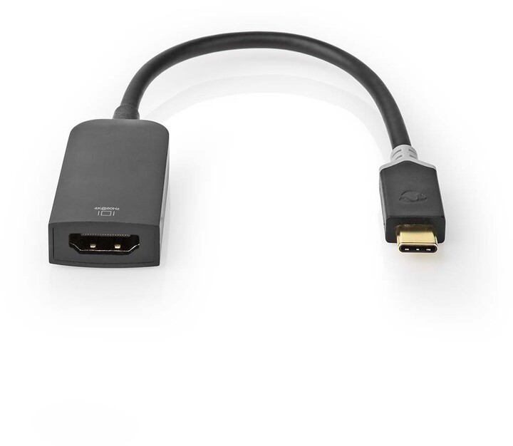 Nedis adaptér USB-C - HDMI (M/F), 4K@60Hz, 20cm, černá_1763150792