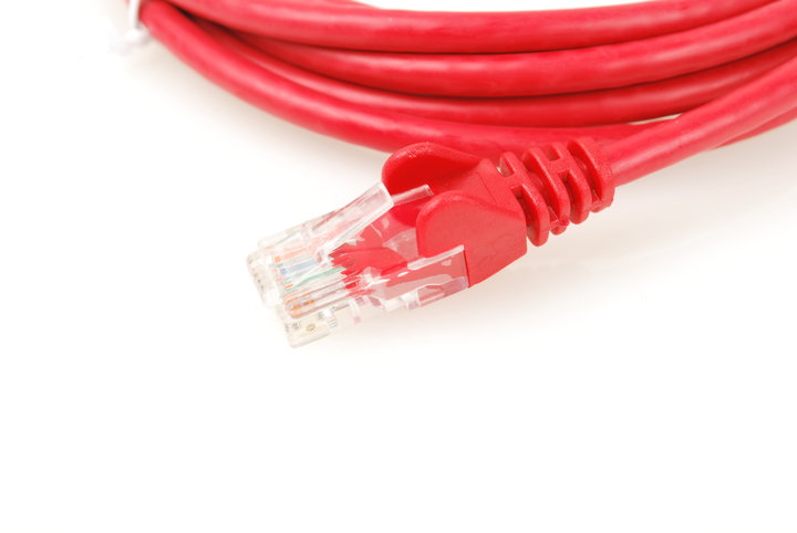 UTP kabel rovný kat.6 (PC-HUB) - 0,5m, červená_2034563622