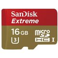 SanDisk Micro SDHC Extreme 16GB 90MB/s UHS-I U3 + SD adaptér_1109630724