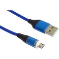 PremiumCord Magnetický micro USB a USB-C, nabíjecí a datový kabel, 1m, modrá_1736781020