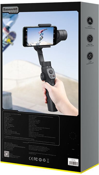 Baseus gimbal stabilizátor pro smartphone, šedá_901365720