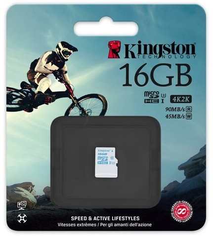 Kingston Action Card Micro SDHC 16GB Class 10 UHS-I U3_302478599