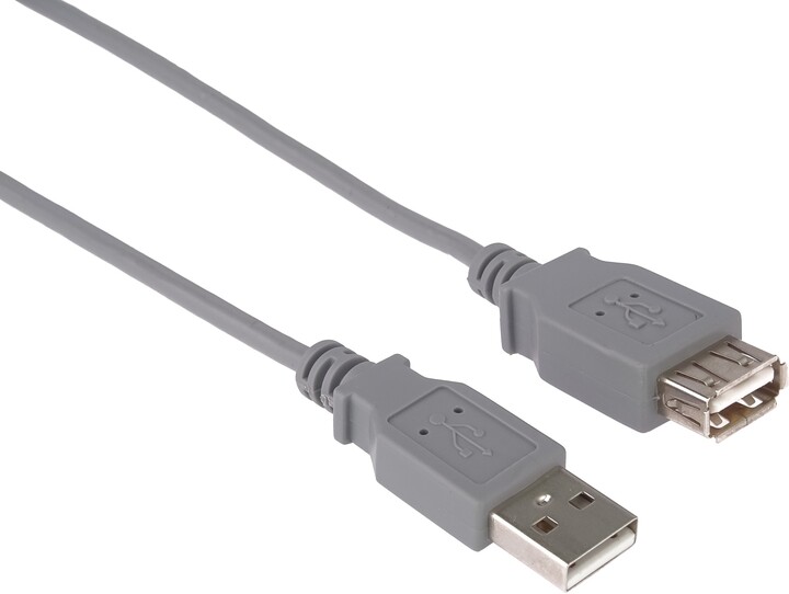 PremiumCord USB 2.0, A-A prodlužovací - 5m (stíněný)