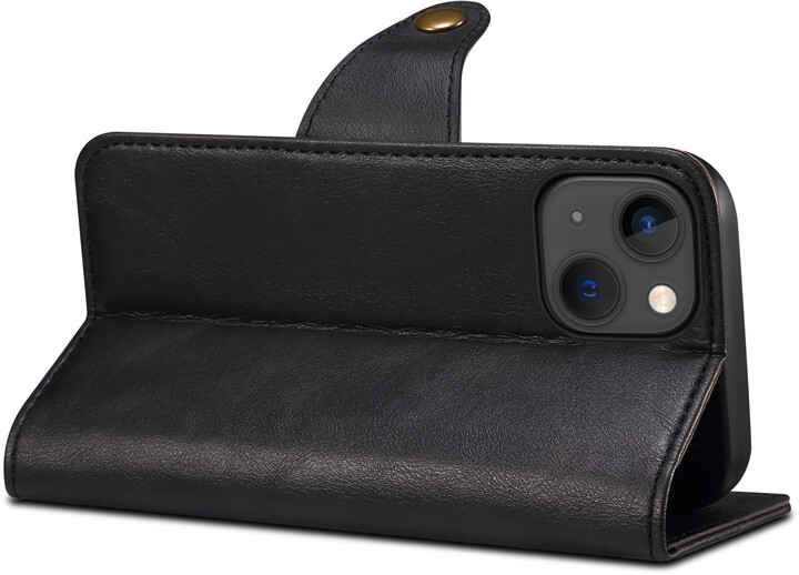 Lenuo Leather flipové pouzdro pro Apple iPhone 13 Mini, černá_220129942
