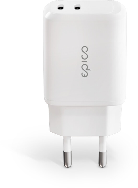 EPICO síťová nabíječka, 2x USB-C, 45W, bílá_1636927699