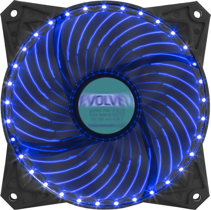 Evolveo ventilátor 120mm, LED 33 bodů, modrý_1472678080