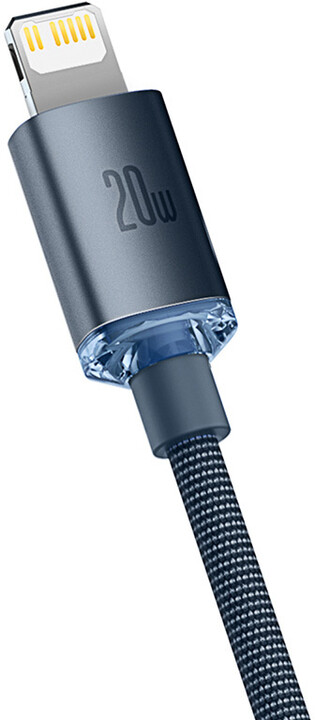 Baseus nabíjecí / datový kabel Crystal Shine Series USB-C - Lightning, 20W, 1.2m, černá_2057355687