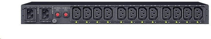 CyberPower Rack PDU, Switched, 1U, vstup 2x IEC C14, výstup 12x IEC C13_164841054