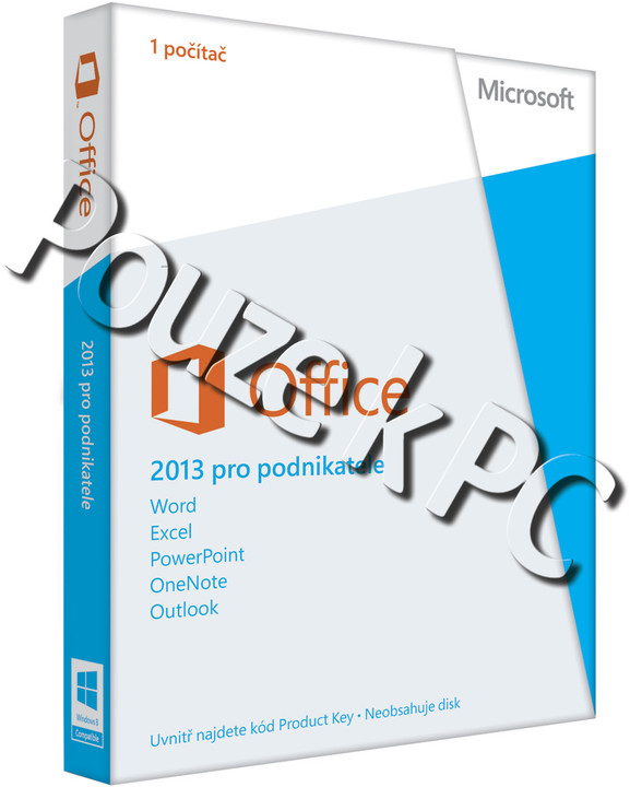 Microsoft Office 2013 pro podnikatele, bez média, pouze s novým počítačem_1184618185