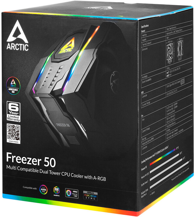 Arctic Freezer 50 s ARGB ovladačem
