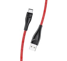 USAMS SJ395 U41 Braided datový kabel Type C 2m, červená (EU Blister)_38831082