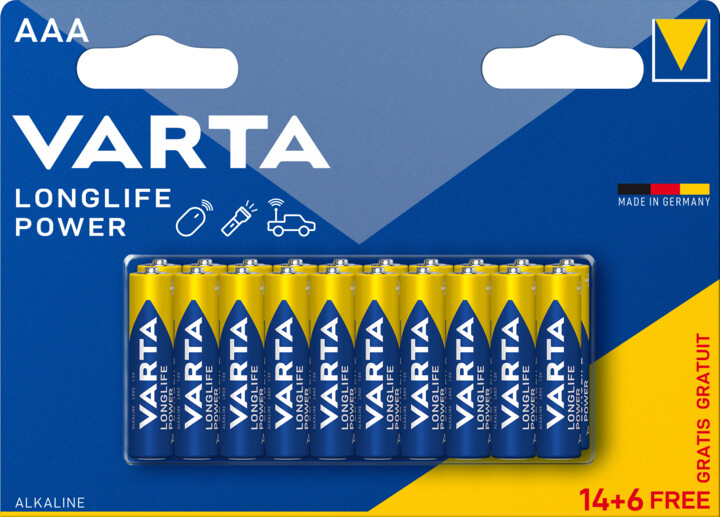 VARTA baterie Longlife Power AAA, 14+6ks_1768910956